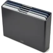 Joseph Joseph Folio Snijplankenset 4-delig – Large – Donkergrijs – Kleurgecodeerd – Met Opbergstand – RVS Handgrepen