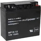 Multipower MP18-12/12V 18 Ah Lood Batterij AGM Met VdS Goedkeuring 4260476411205