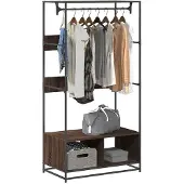 vidaXL Kledingkast 90x50x180 cm bewerkt hout bruin eikenkleurig