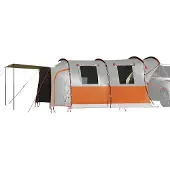 vidaXL Autotent 4-persoons waterdicht grijs en oranje