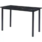 En.casa Eettafel Tammela 120x60x75 cm marmer zwart