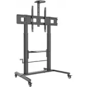 Techly ICA-TR230 Mobiele TV Stand 52-110" 120kg Soepele Hoogteverstelling