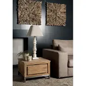 Tower Living TOFF Venetië Endtable 1 Drw. (Naturel, 60x60x40cm)