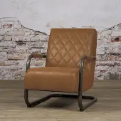 Tower Living Civo coffeechair - Cognac (Bruin, 65x83x86cm)