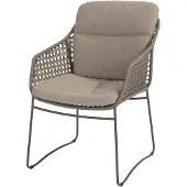 4 Seasons Outdoor Moretti lounge dining stoel - bruin