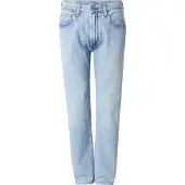 Levi's Jeans '555 Relaxed Straight Linen + Denim' lichtblauw