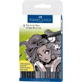 Faber-Castell tekenstift - Pitt Artist Pen - Manga - Basic - 8-delig - FC-167107