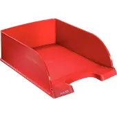 Leitz corbeille à courrier plus jumbo, a4, polystyrène,rouge noir