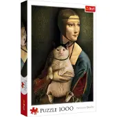 Trefl legpuzzel 1000 stukjes Lady with a cat puzzel volwassenen.