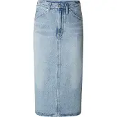 Levi's Rok 'High Rise Back Slit Skirt' blauw denim