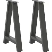vidaXL Eettafelpoten 2 st A-vormig 50x(72-73) cm staal antraciet