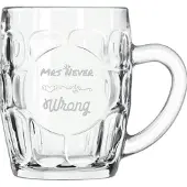 Libbey Gegraveerde bierpul 55cl Mrs. Never wrong