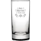 Fusion Gegraveerde longdrinkglas 28,5cl Just Married 1 year ago