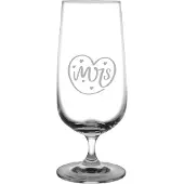 Fusion Gegraveerde Bierglas op voet 41cl Mrs. In hartje