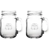 Fusion Gegraveerde set drinkglazen 45cl Just Married 10 years ago