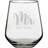 Pasabahce Gegraveerde drinkglas 42,5cl Mr. Est. 2024