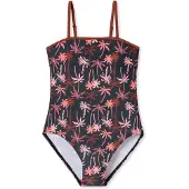 Schiesser Badpak ' Aqua Teens Girl ' antraciet / pink / oudroze