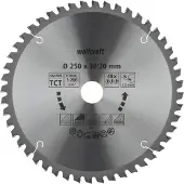 Wolfcraft Kap- en verstekzaagblad | HM | 48 Zähne | Ø250mm | 1 stuk - 6547000