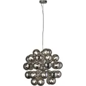 Searchlight Hanglamp Glas Berry Globe 27-lichts zwart met smoke glas