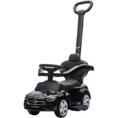 Eco toys Zwart Mercedes Benz Loopauto met Duwstang 668