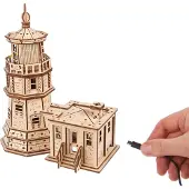 Ugears Houten 3D Model - Split Rock Vuurtoren Met Licht