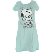 Snoopy dames nachthemd, mint-groen, maat L