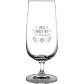 Fusion Gegraveerde Bierglas op voet 41cl Just Married 1 year ago