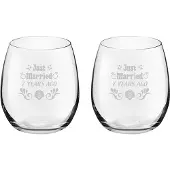 Royal Leerdam Gegraveerde set drinkglazen 39cl Just Married 7 years ago