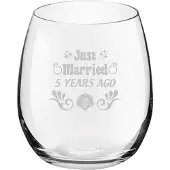 Royal Leerdam Gegraveerde drinkglas 39cl Just Married 5 years ago
