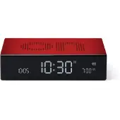 Lexon Réveil LCD réversible Flip Premium Rouge