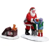 Lemax - Santa And Kittens - Set Of 2