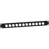 Adam hall 19 U Shaped Rack Panel With 12 D Type XLR Holes 1U