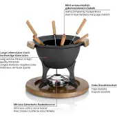 kela Fondueset Country Personen Zwart 1 L