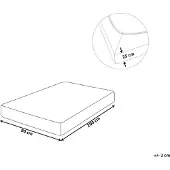 Beliani Hoeslakens, Hoeslaken beige katoen 90 x 200 cm HOFUF (90 x 200 cm)