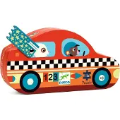 Djeco Puzzel - 16 Bakstenen - The Racing Car - - OneSize - Puzzels