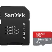 SanDisk Ultra + Adapter microSDXC-kaart 128 GB A1 Application Performance Class, UHS-Class 1