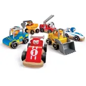 Hape Wild Riders Houten Voertuigen Met Bestuurdersdieren