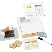 Small Foot - Houten Speelgoedkassa met Scanner, 15dlg.