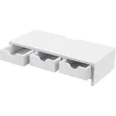En.casa Monitorstandaard Ruovesi verhoger 12x51x25 cm wit