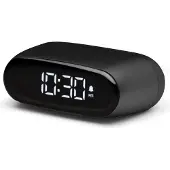 Lexon LCD Klokradio Minut Zwart