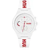 HUGO Analoog horloge oranje / wit