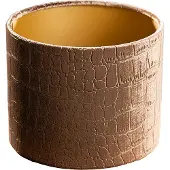 QAZQA Fluwelen lampenkap krokodillenprint met gouden binnenkant 18/18/14
