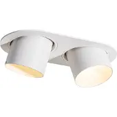 QAZQA Ronde inbouwspot wit GU10 70mm kantelbaar 2-lichts - Installa