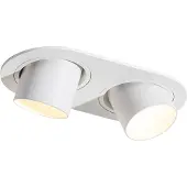 QAZQA Afgeronde inbouwspot wit GU10 35mm kantelbaar 2-lichts - Installa