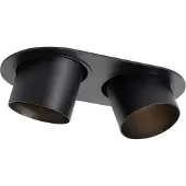 QAZQA Ronde inbouwspot zwart GU10 70mm kantelbaar 2-lichts - Installa