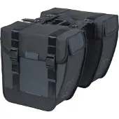 Basil Tour - Waterproof dubbele fietstas MIK - 28L- Zwart - 100% waterdicht - ton-sur-ton-reflectie