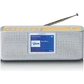 Lenco PDR-046GY - Eco DAB+ radio met Bluetooth 5.0 - wit/bamboe