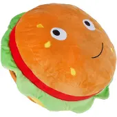 Take Me Home Hamburger pluche knuffel 48cm - zacht speelgoed kussen.