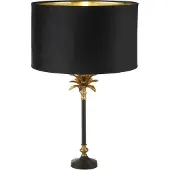 Searchlight Tafellamp Palm Zwart Met Zwarte Kap