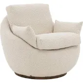 Goossens Fauteuil Lazy - Stof - Wit